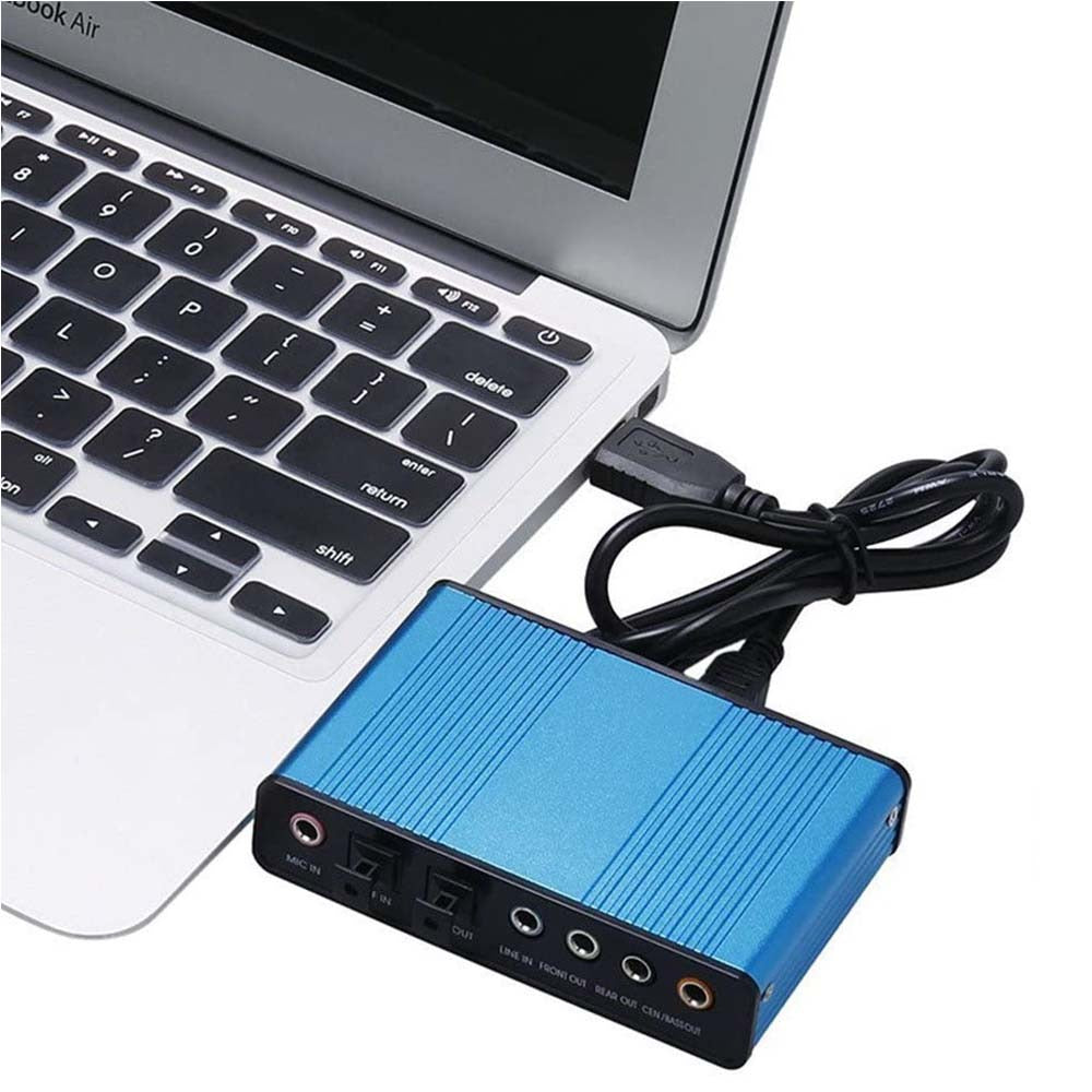 Tarjeta de Sonido Externa USB 5.1 Audio Micrófono 6 Canales S0698