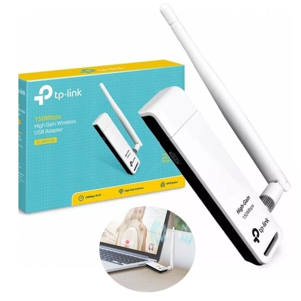 Adaptador USB Inalámbrico de Alta Ganancia 150Mbps TP LINK wifi 24Ghz S0810