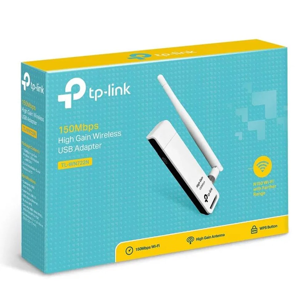 Adaptador USB Inalámbrico de Alta Ganancia 150Mbps TP LINK wifi 24Ghz S0810