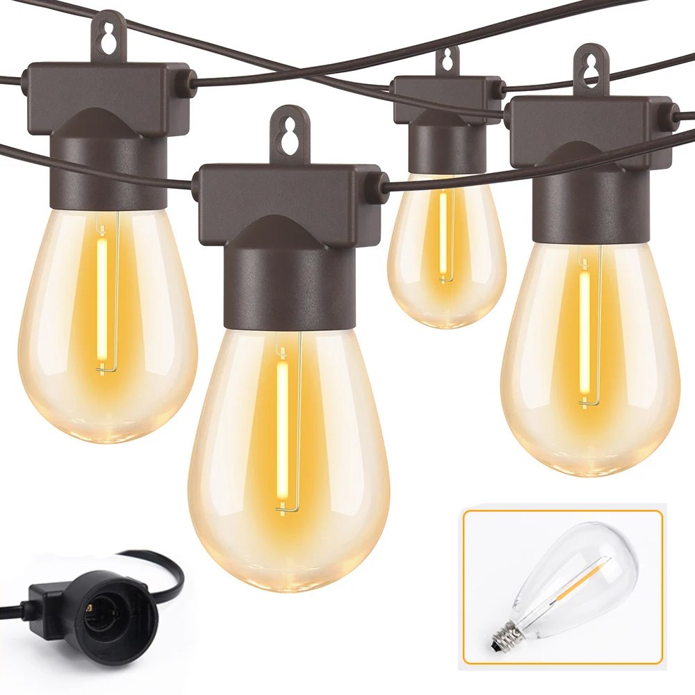 Guirnalda 15 Bombillas 15 metros LED Vintage Jardin Fiestas exterior S0818