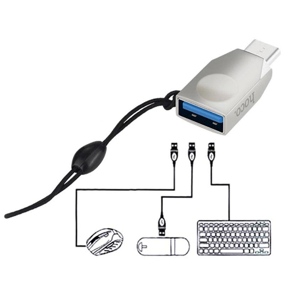 ADAPTADOR OTG USB TIPO C 3.1 MACHO A USB 3.0 HEMBRA HOCO S0829