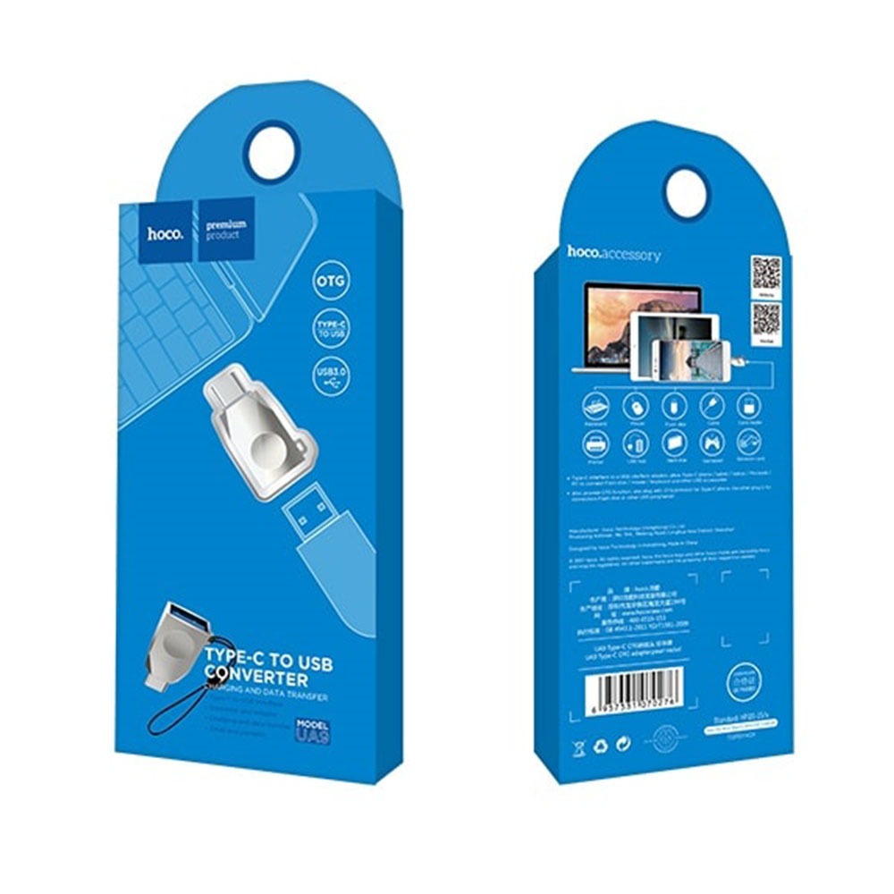 ADAPTADOR OTG USB TIPO C 3.1 MACHO A USB 3.0 HEMBRA HOCO S0829