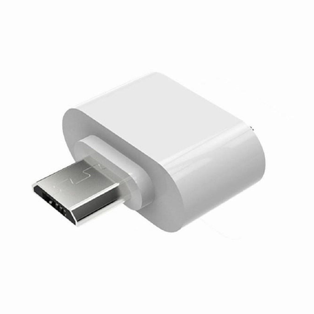 Convertidor Adaptador Otg Micro Usb Macho A Usb 2.0 Hembra - Blanco S0831-1