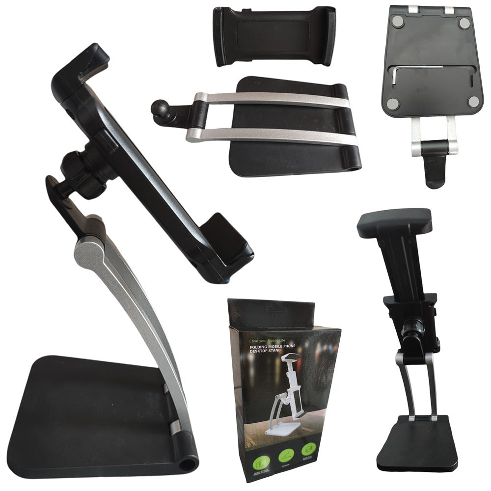Porta Celular Soporte de Mesa holder celular tablet ajustable Negro Q8 S0862-1