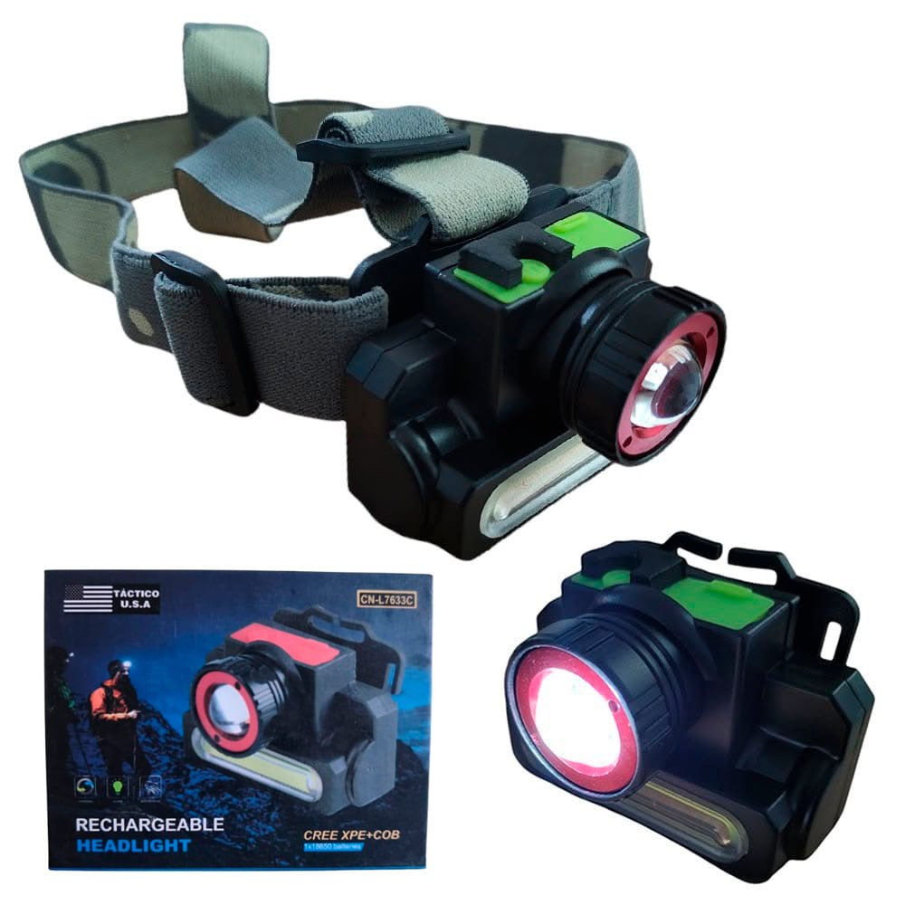 Linterna frontal recargable Luz led fuerte CN-L7633C S0881