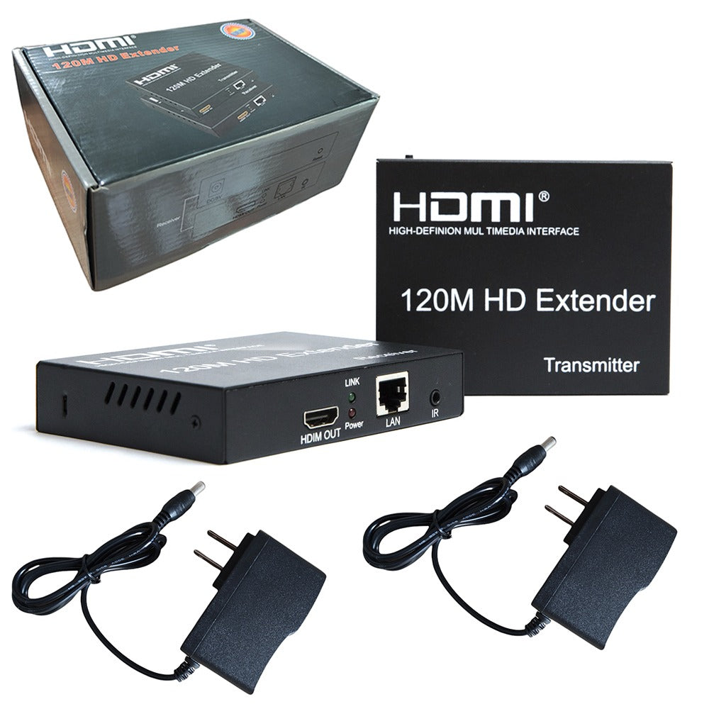 Extensión Extender Hdmi A Rj45 Utp Cat 5 6 Hasta 120 Metros TX RX 1080 S0885
