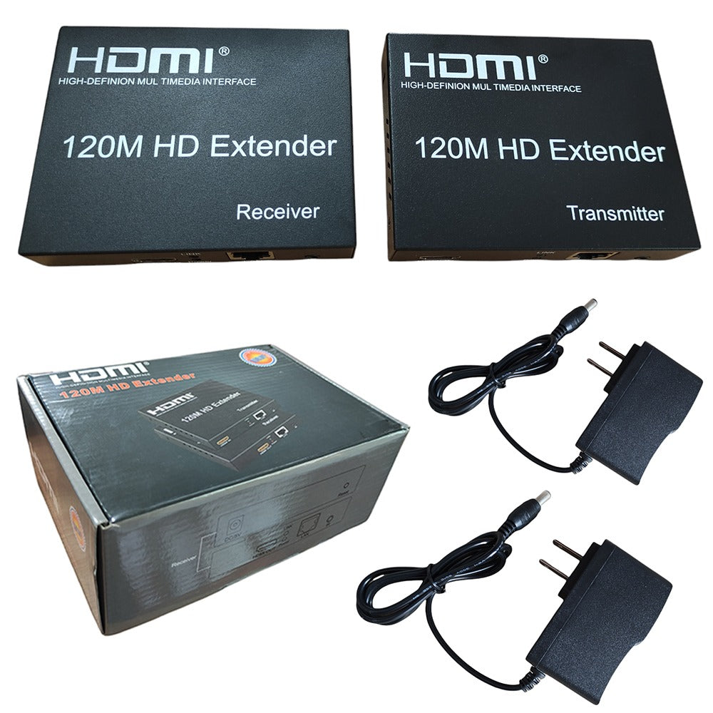 Extensión Extender Hdmi A Rj45 Utp Cat 5 6 Hasta 120 Metros TX RX 1080 S0885