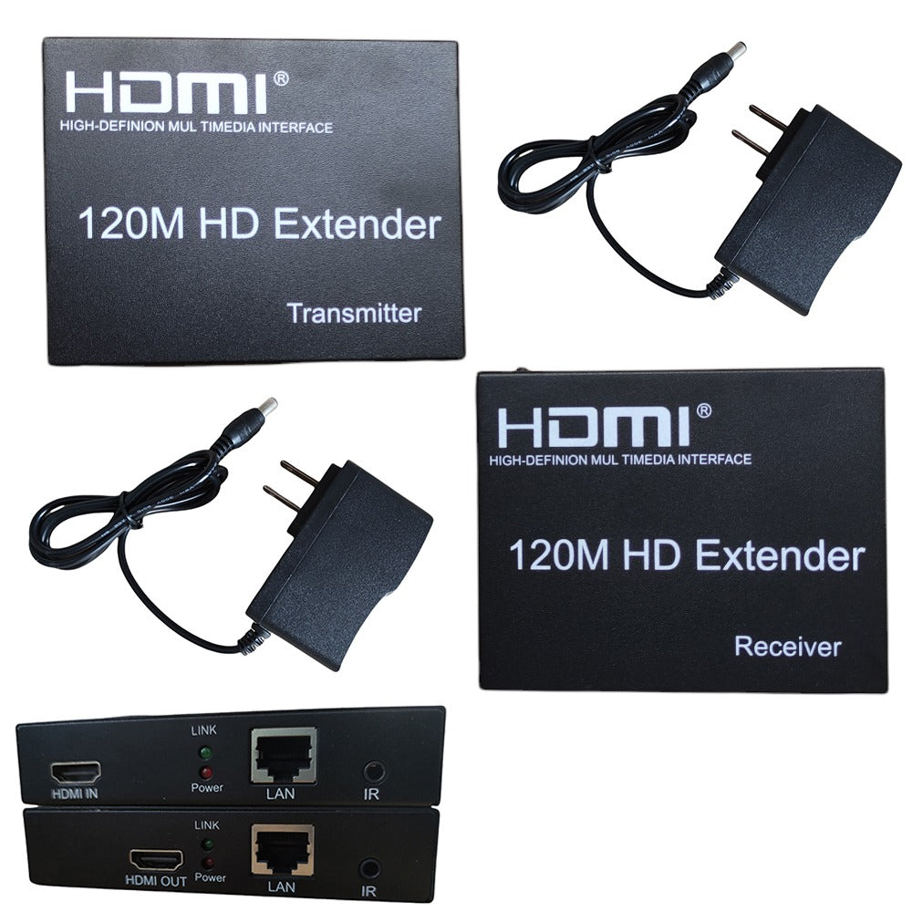 Extensión Extender Hdmi A Rj45 Utp Cat 5 6 Hasta 120 Metros TX RX 1080 S0885