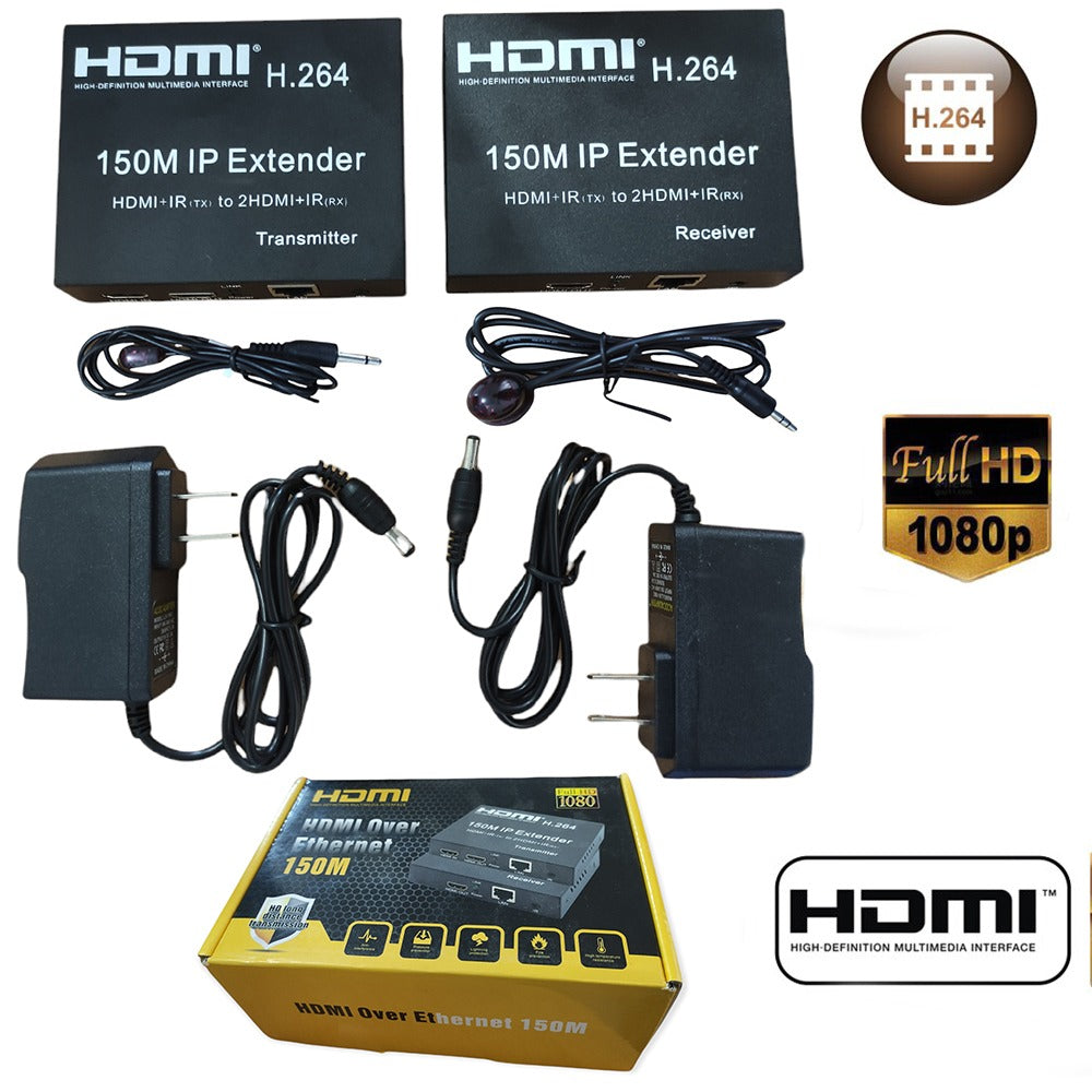 Extensión Extender Hdmi A Rj45 Utp Cat 5 6 Hasta 150 Metros TX RX 1080 S0886