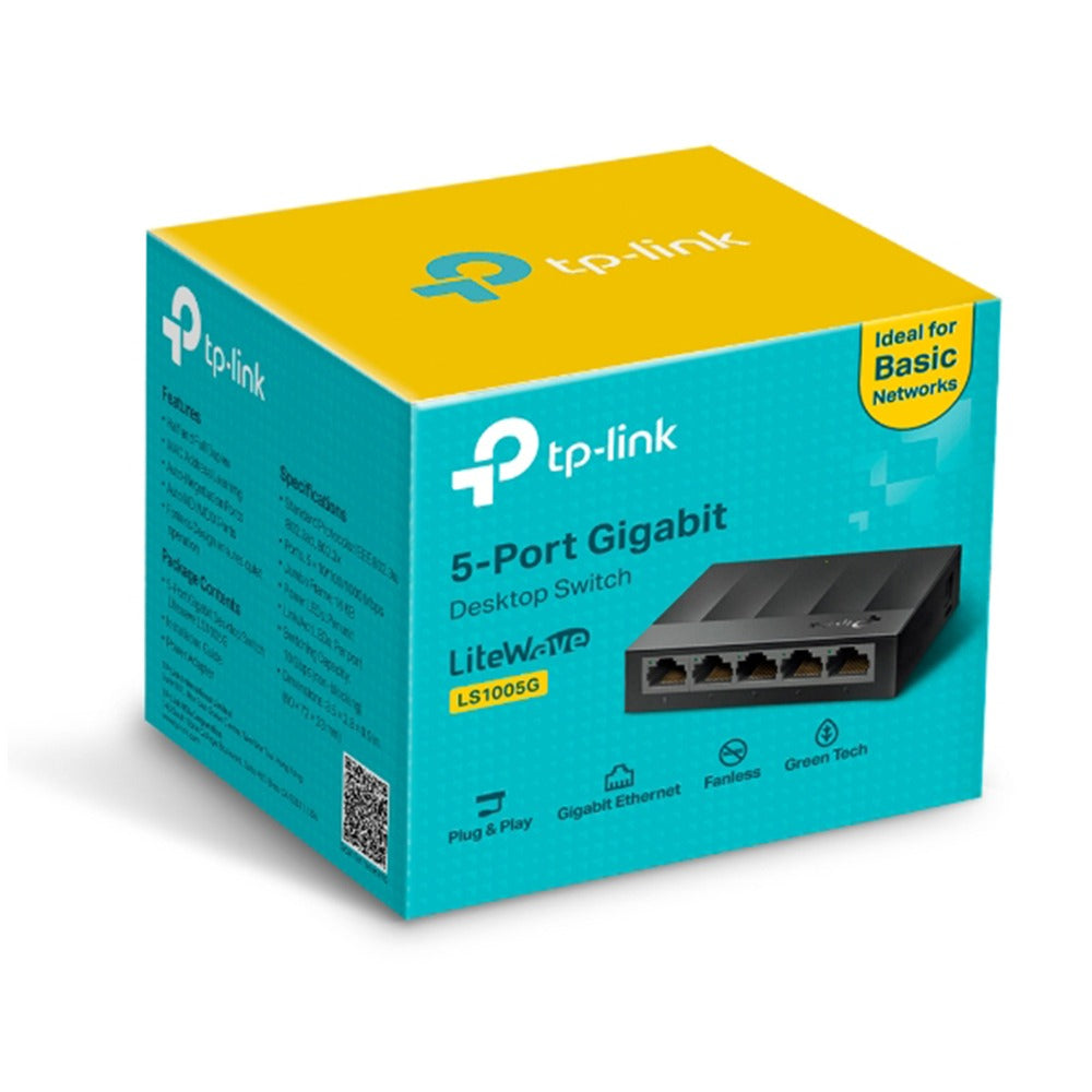 Switch De 5 Puertos Tp-link 10 100 1000mbps cat 5 6 rj45 lan gigabit S0889
