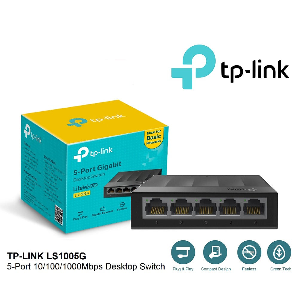 Switch De 5 Puertos Tp-link 10 100 1000mbps cat 5 6 rj45 lan gigabit S0889