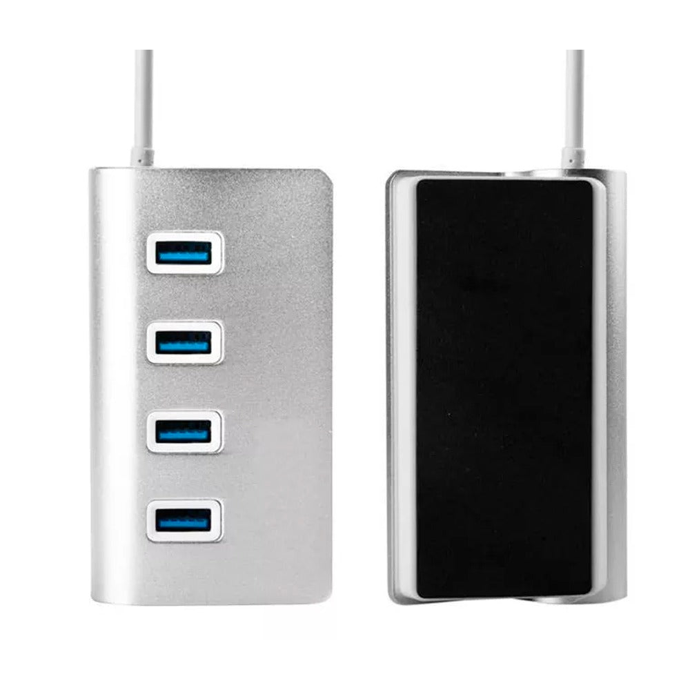 Hub 4 Puertos USB 3.0 Aluminio 5Gbps soporta 2TB S0908