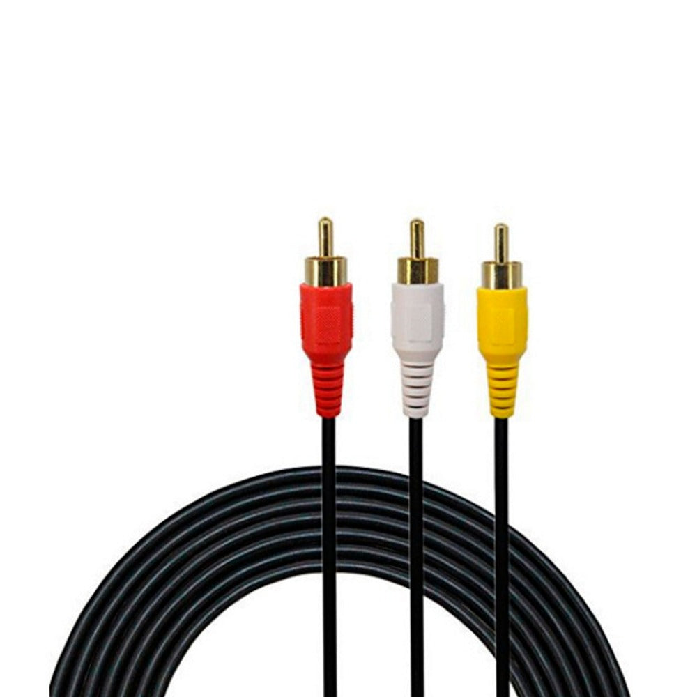 Cable RCA a RCA 3 x 3 15 Metros Macho Negro S0177