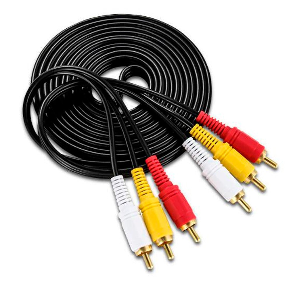Cable RCA a RCA 3 x 3 10 Metros Macho S0576