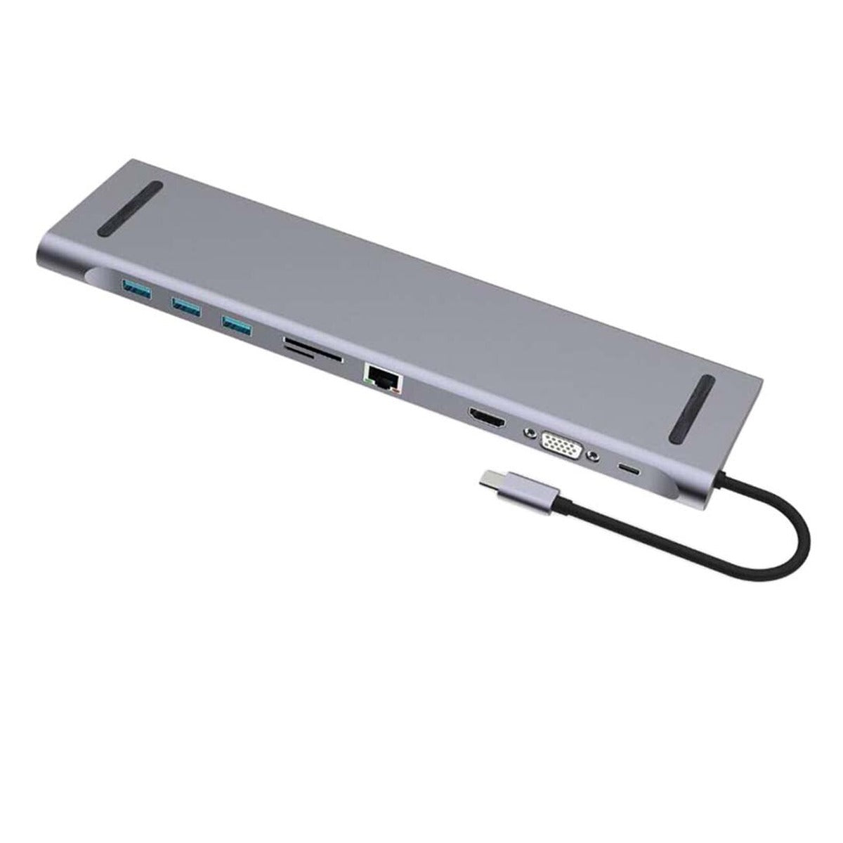 Adaptador Tipo C 10 En 1 Multiport Hub Estacion Lan Hdmi 4k Vga rj45 S0919