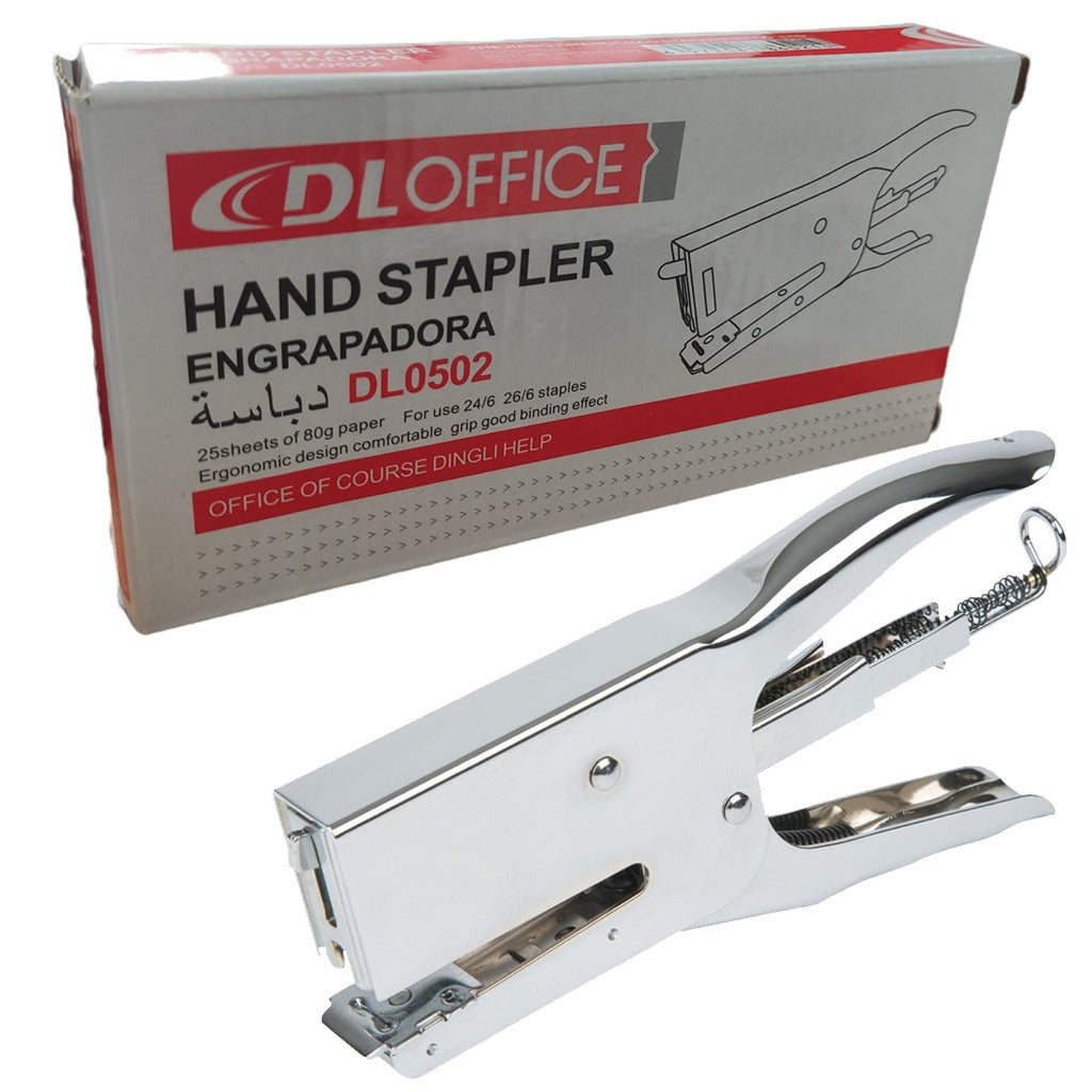 Engrapadora Metalica tipo alicate DL OFFICE DL0502 + 5000 Grapas S0955-1