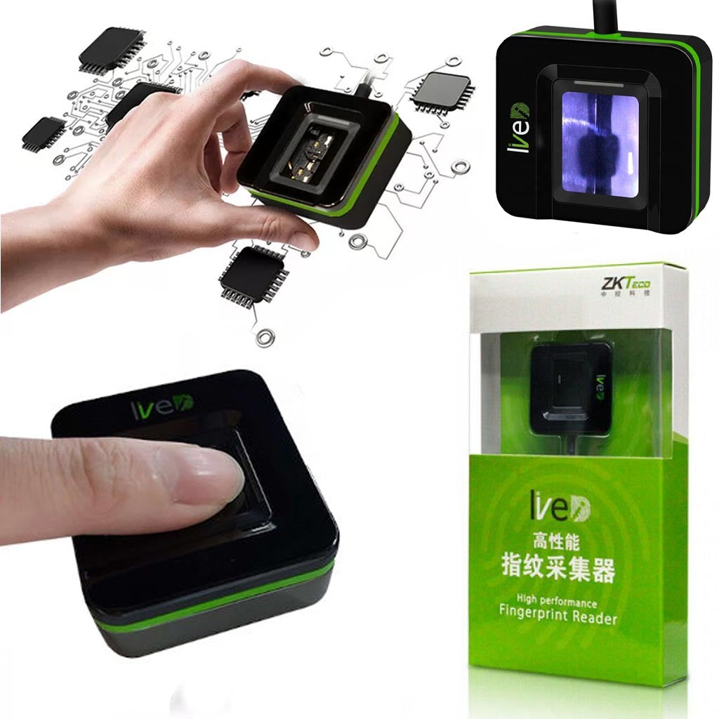 Lector y escáner de huellas dactilares USB live 20R ZK sensor huellas S0968