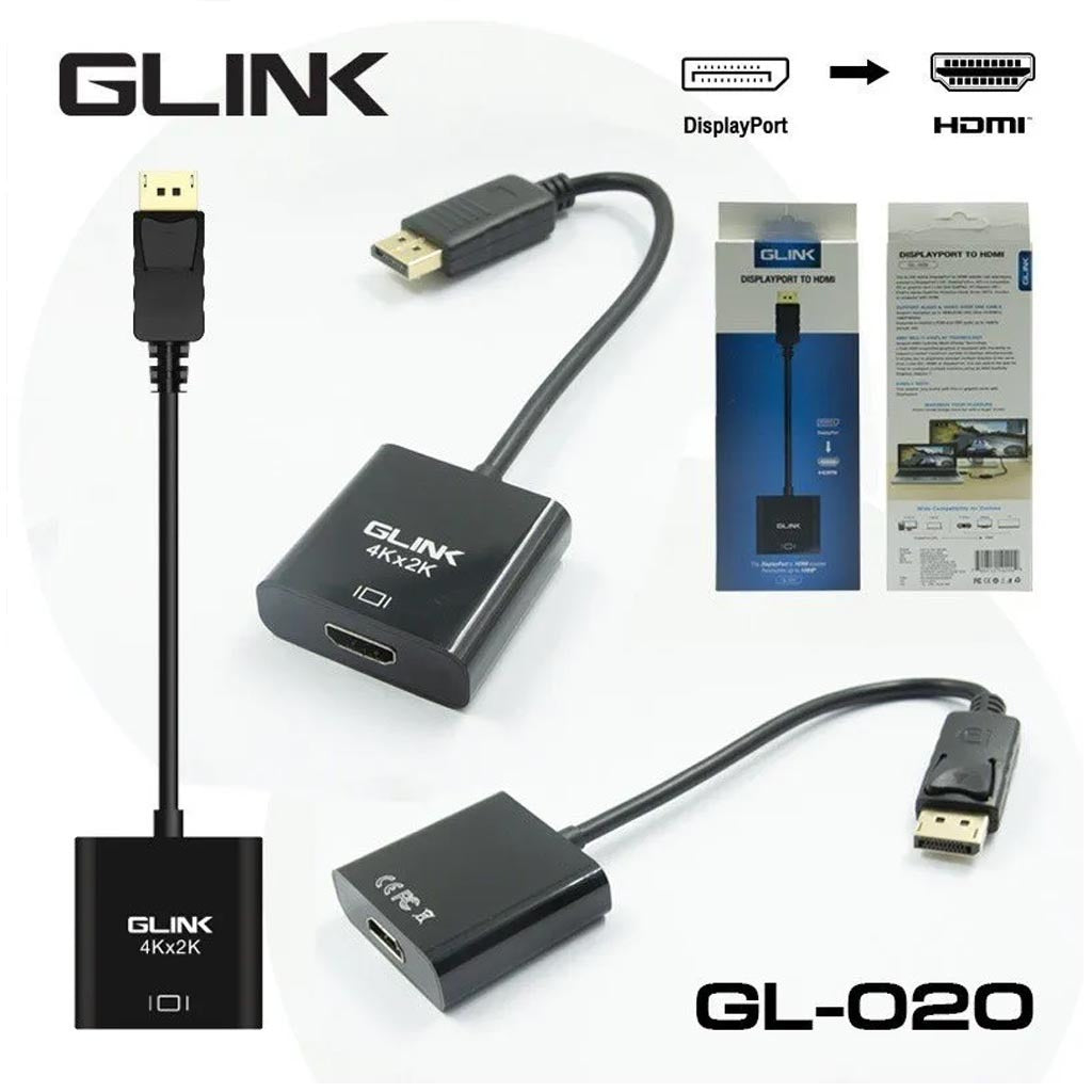 Adaptador Convertidor Display Port a HDMI GLINK 4k ultra HD Dp A HDMI S0973