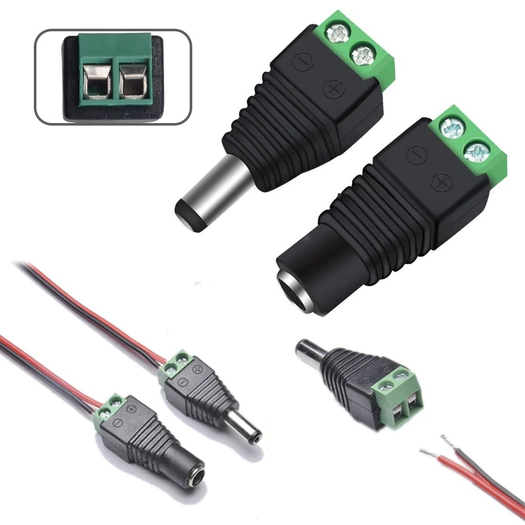 100 pares conector hembra macho DC para cable de camara CCTV tiras led S0974-1