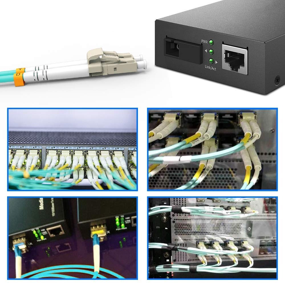 Cable patch cord de fibra optica OM3 3.0mm LC-LC 50dB 50 25 3 Metros S1018