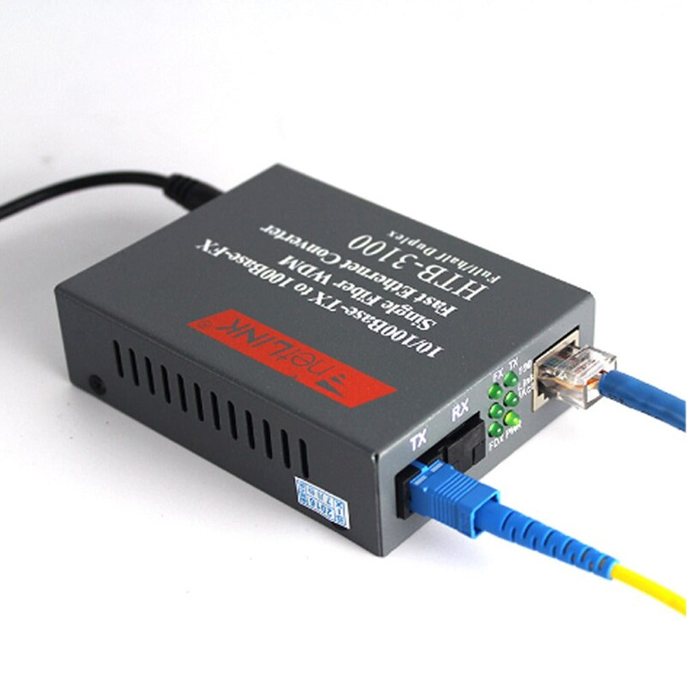 1 Par De Convertidores De Medios De Fibra Htb-3100a b 25km transceptor S1033