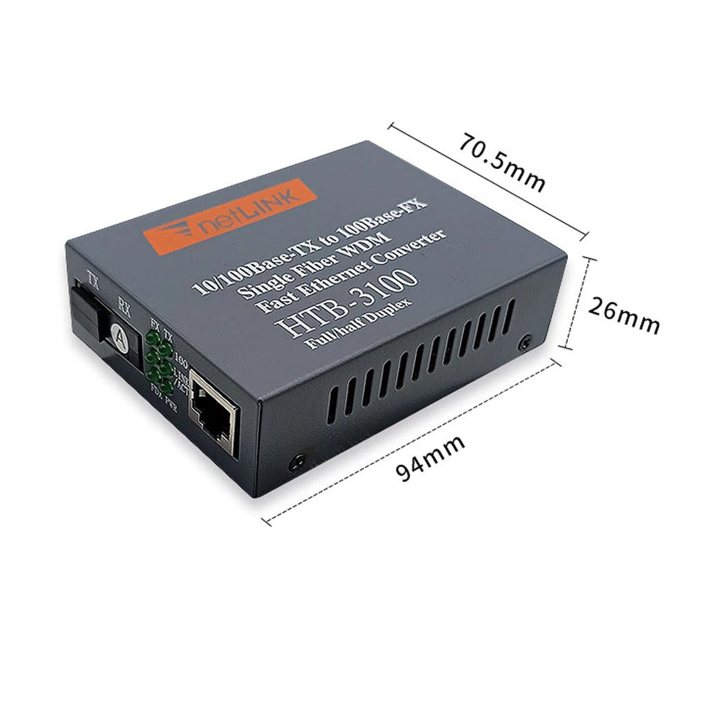 1 Par De Convertidores De Medios De Fibra Htb-3100a b 25km transceptor S1033