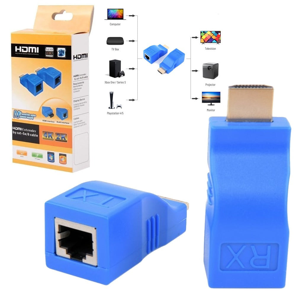 Extender Extensor Hdmi Rj45 Utp 4k 30 Metros hdmi extender S1036