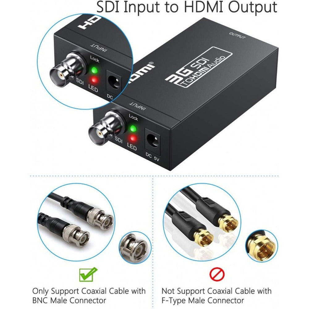 Convertidor SDI a HDMI Camaras a TV metalico 1080p S1052