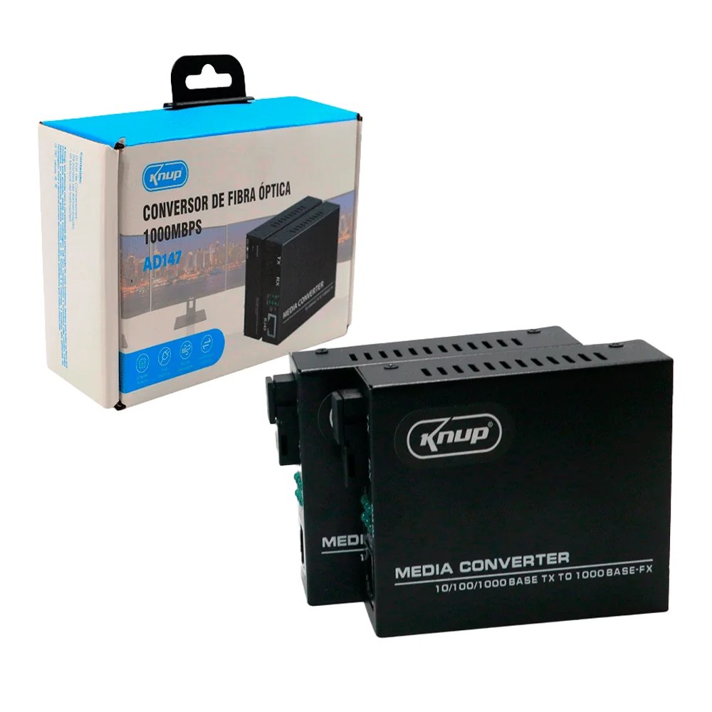 1 Par De Convertidores De Medios De Fibra Htb-GS-03 a b 20km 1000mb S1054