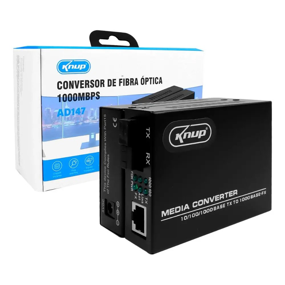 1 Par De Convertidores De Medios De Fibra Htb-GS-03 a b 20km 1000mb S1054