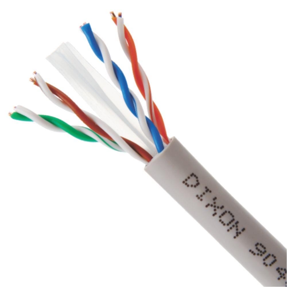 Rollo Cable de cobre Cat 6 DIXON 9040 24 LSZH 24 AWG PVC 305 Metros S1056