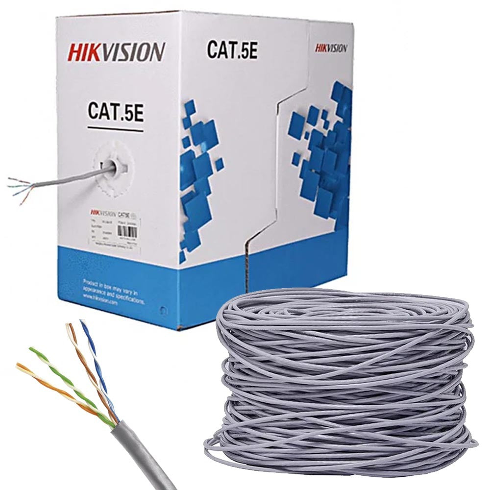 Rollo Cable de cobre Cat 5e HIKVISION DS-1LN5E EE AWG 25 305 metros S1057