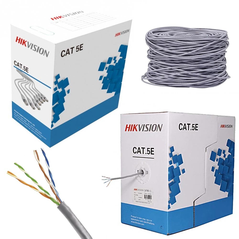 Rollo Cable de cobre Cat 5e HIKVISION DS-1LN5E EE AWG 25 305 metros S1057