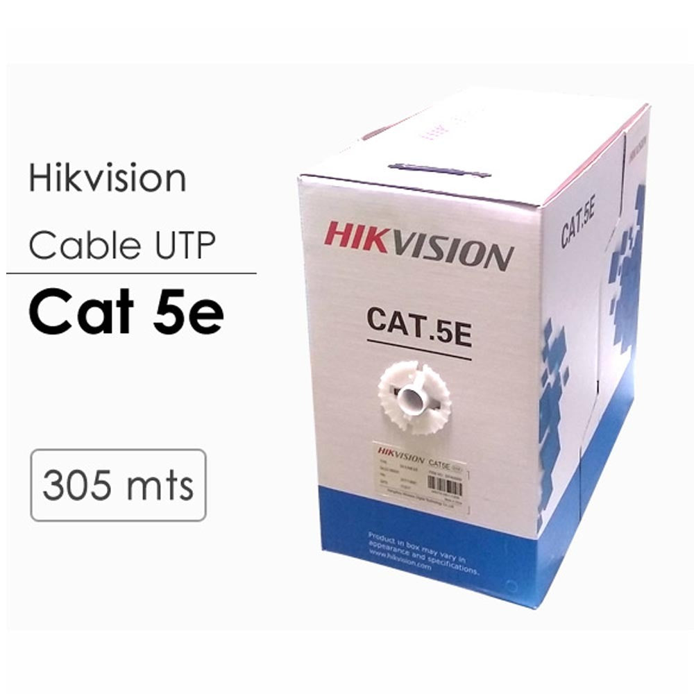 Rollo Cable de cobre Cat 5e HIKVISION DS-1LN5E EE AWG 25 305 metros S1057