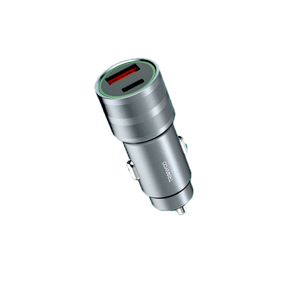 Cargador para Auto 2 en 1 USB y TIPO C Tranyoo C9 18w QC3.0 5A S1064
