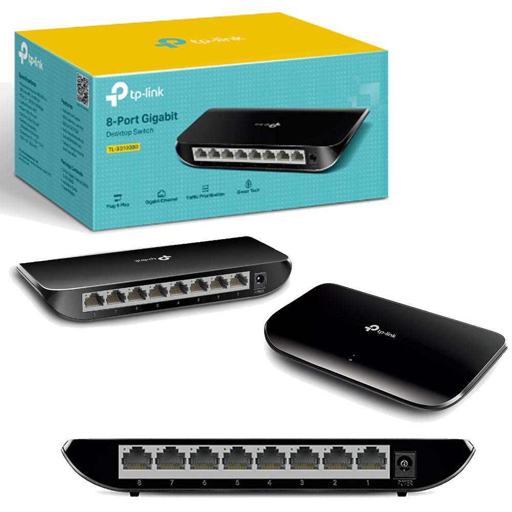 Switch 8 Puertos Tp-link TL-SG1008D 10 100 1000mbps rj45 lan GIGABIT S1085