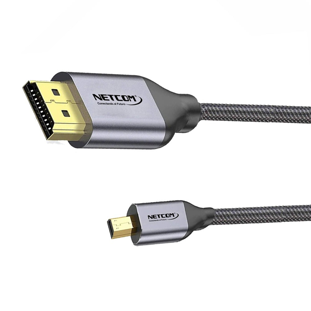 Cable Micro Hdmi a Hdmi 5 Metros NETCOM 2.0 4K 60 Hz ULTRA HD eARC S1118