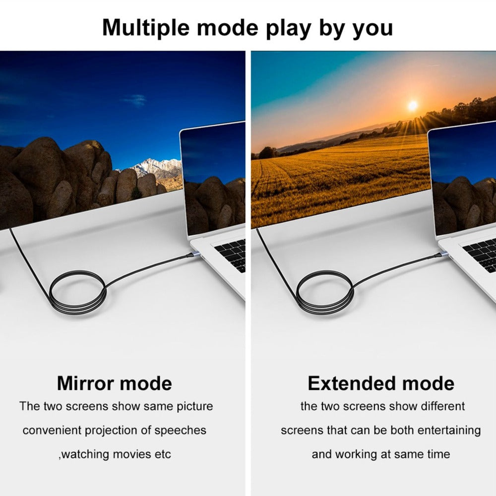 Cable Tipo C a HDMI 2.0 1.8 metros 4K Ultra HD 60Hz 2160p S1134