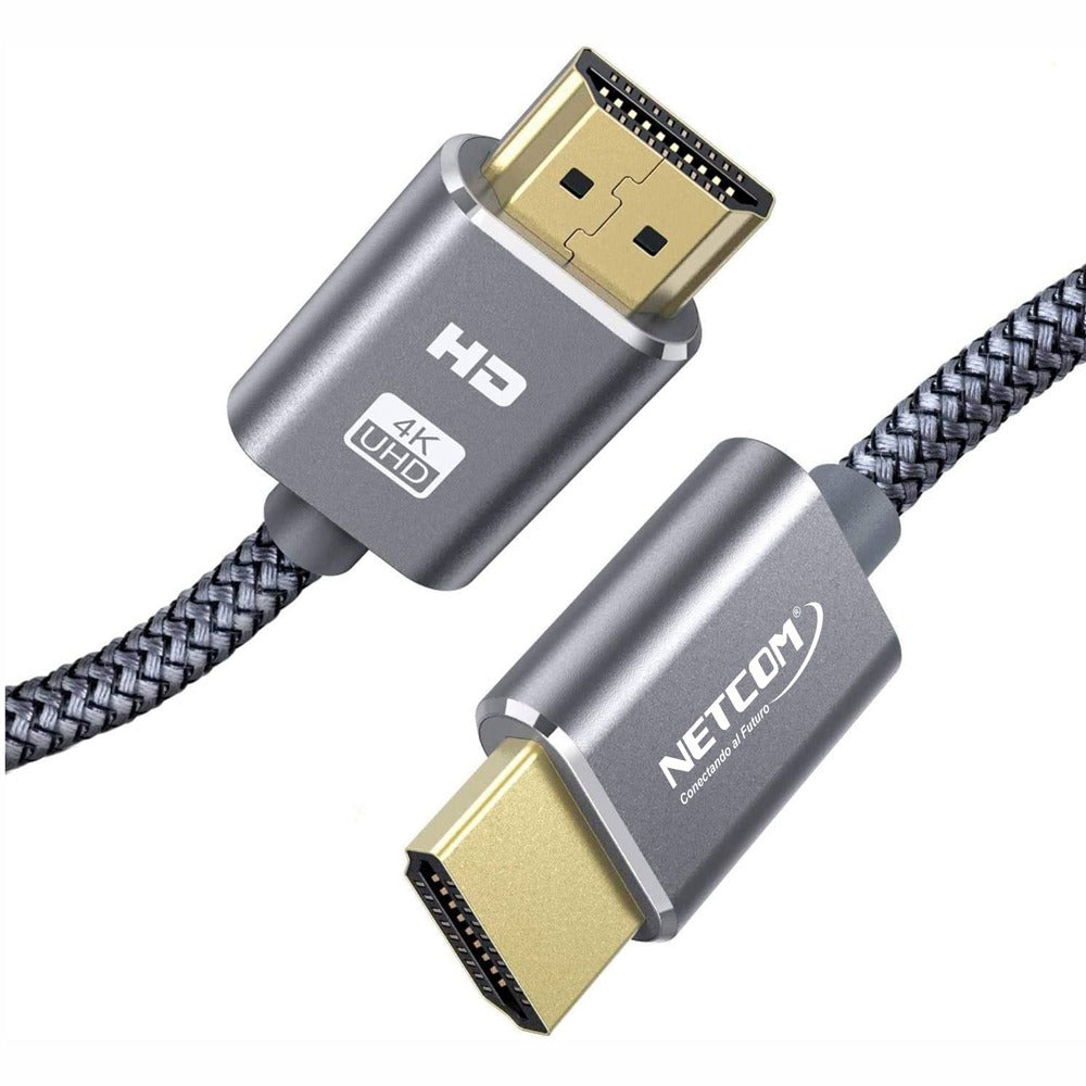 Cable HDMI 2.0 5 Metros NETCOM Ultra HD 3D 4K 60hz 2160P Enmallado S1167