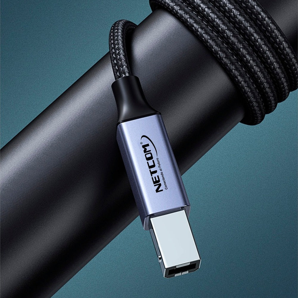 Cable Impresora Tipo C USB 2.0 Tipo B a USB C 1.8 Metros Netcom S1172