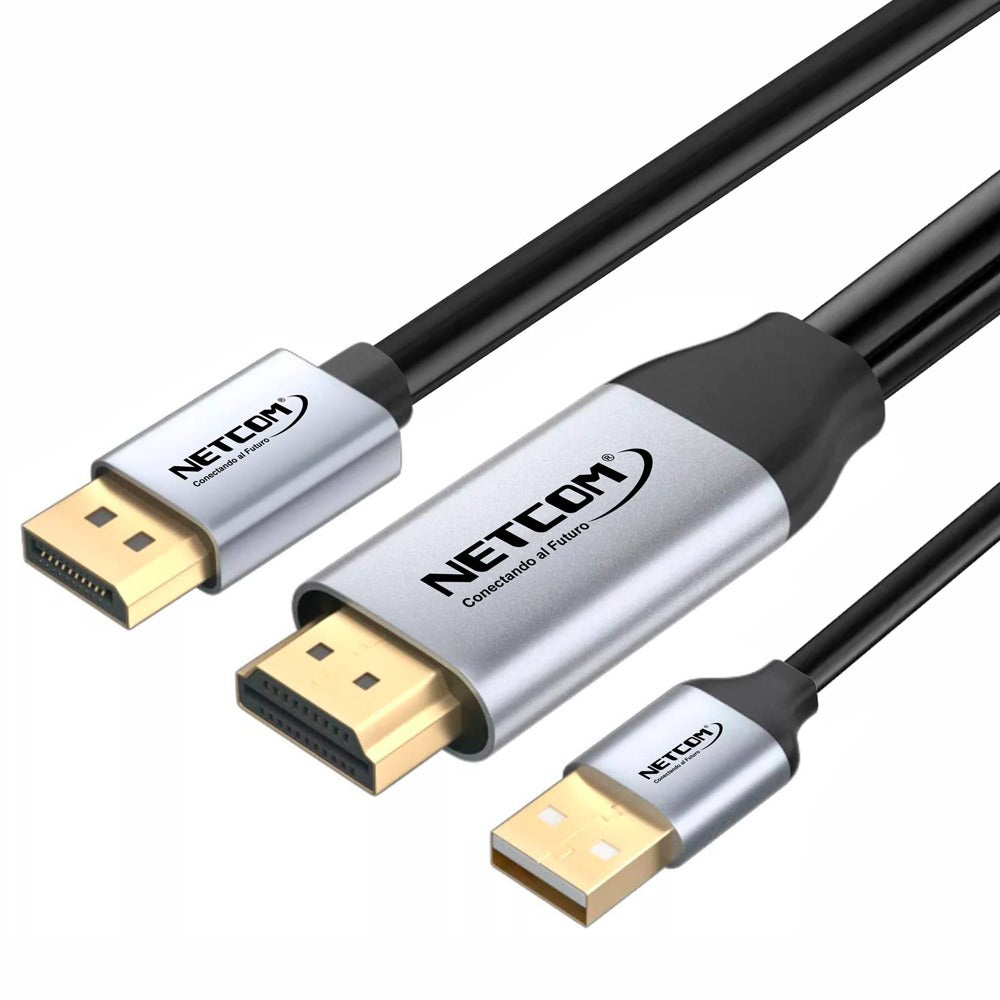 Cable Adaptador Premium HDMI a Displayport 4k 60Hz hdmi a dp NETCOM S1178