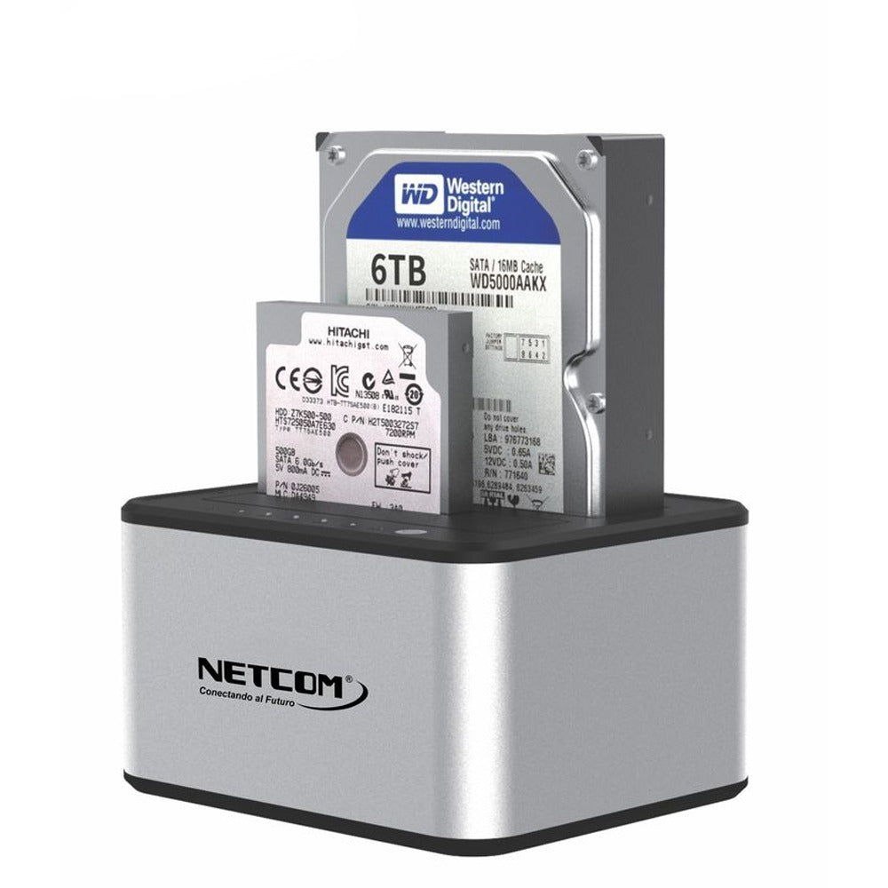 Hdd Docking Station doble 2.5 3.5 Sata II III Usb 3.0 netcom S1187
