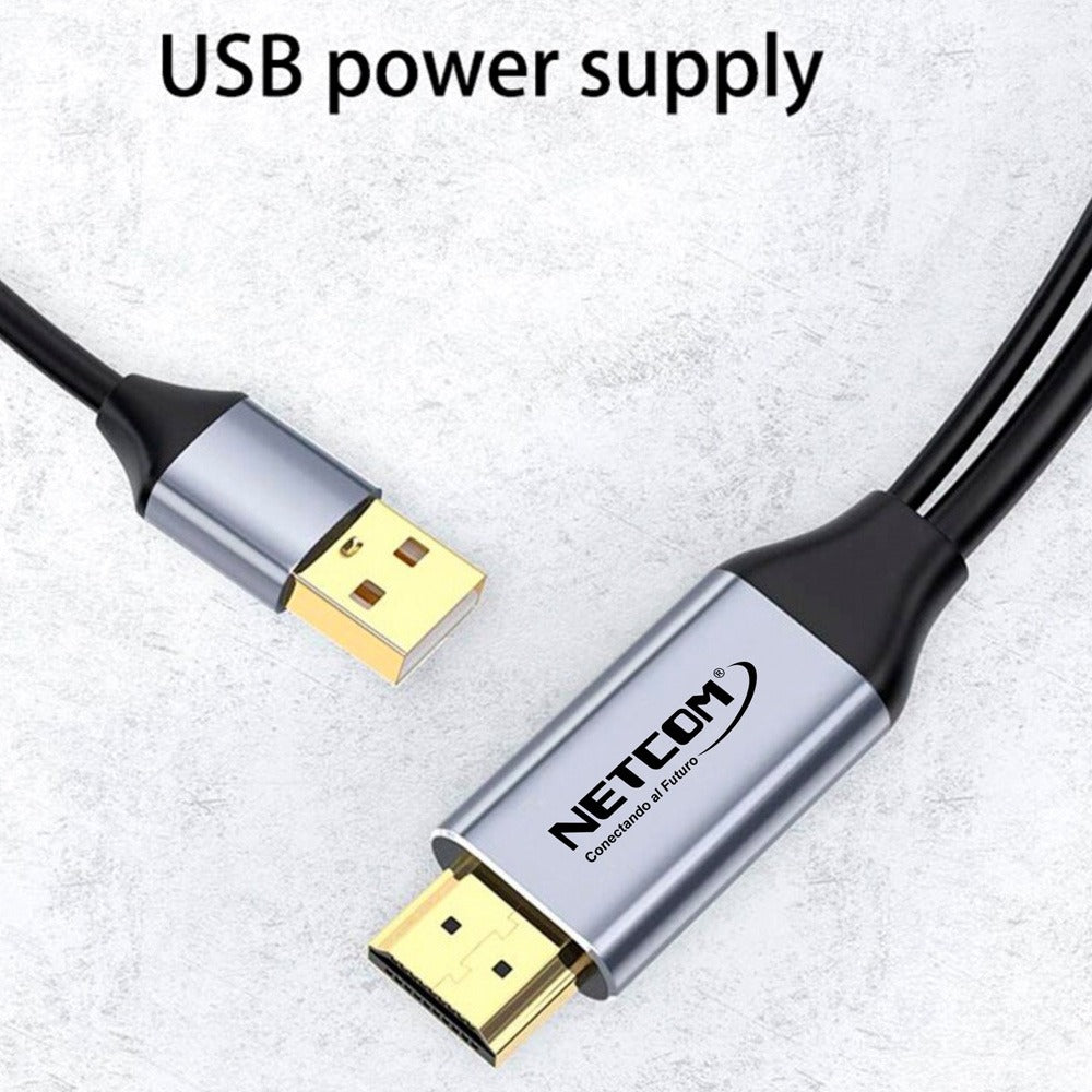 Cable Adaptador Premium HDMI a Displayport hembra 4k 60Hz NETCOM S1203