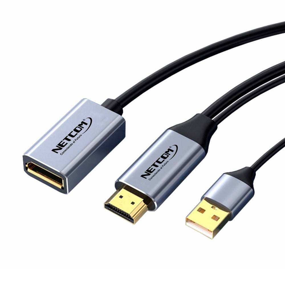Cable Adaptador Premium HDMI a Displayport hembra 4k 60Hz NETCOM S1203
