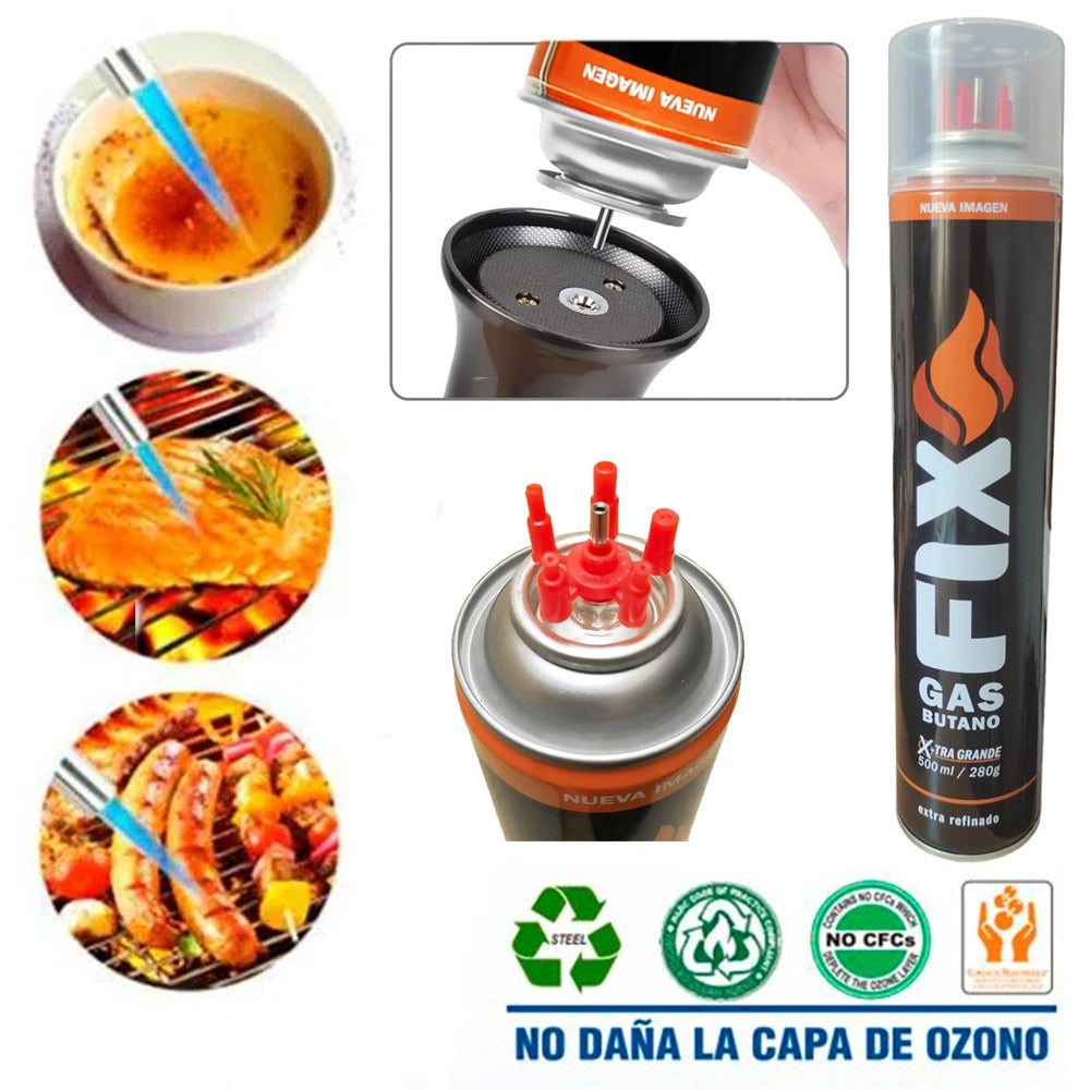 Gas Butano FIX Ultra Refinado Recarga Todo Tipo Encendedores sopletes S1248
