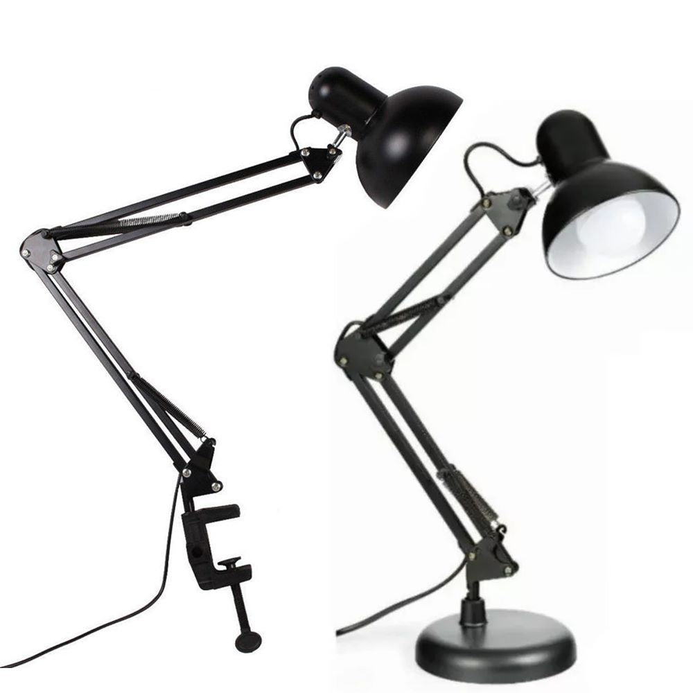 Lampara de mesa 2 en 1 metálica con brazo flexible graduable E27 S1250