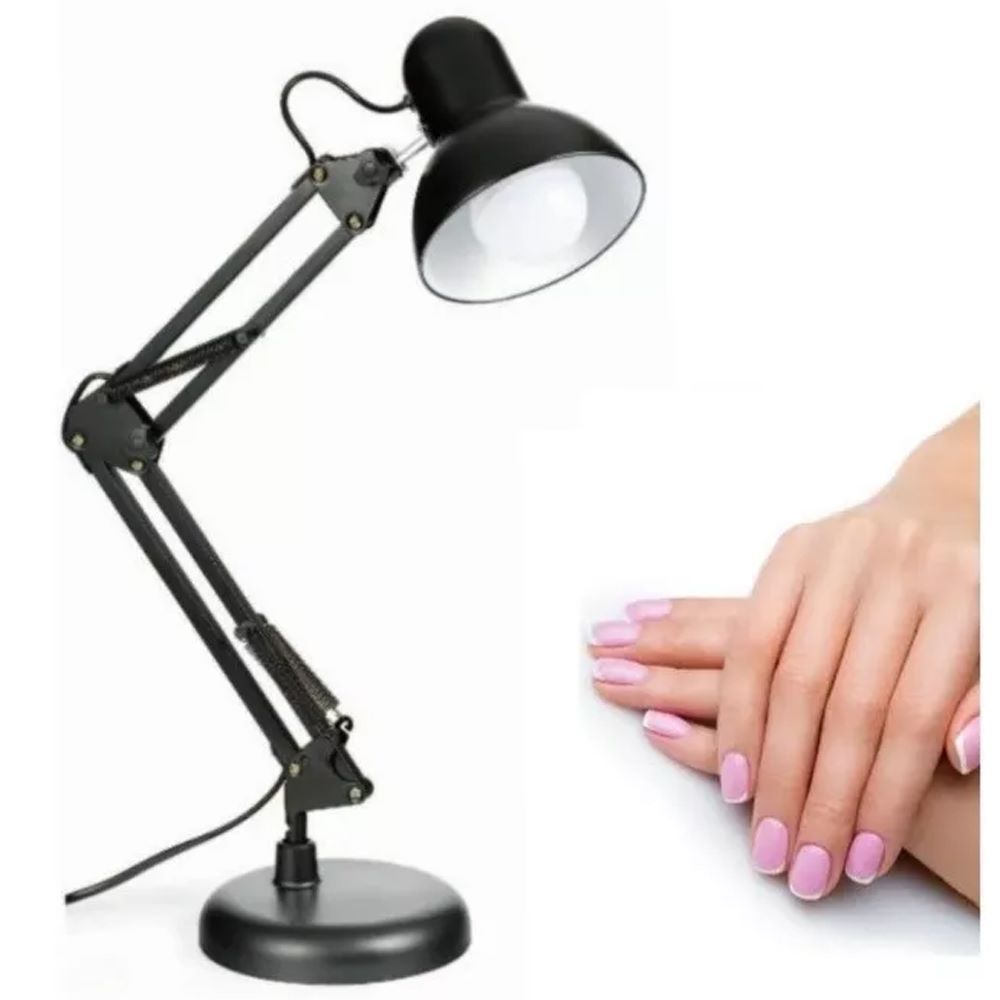 Lampara de mesa 2 en 1 metálica con brazo flexible graduable E27 S1250
