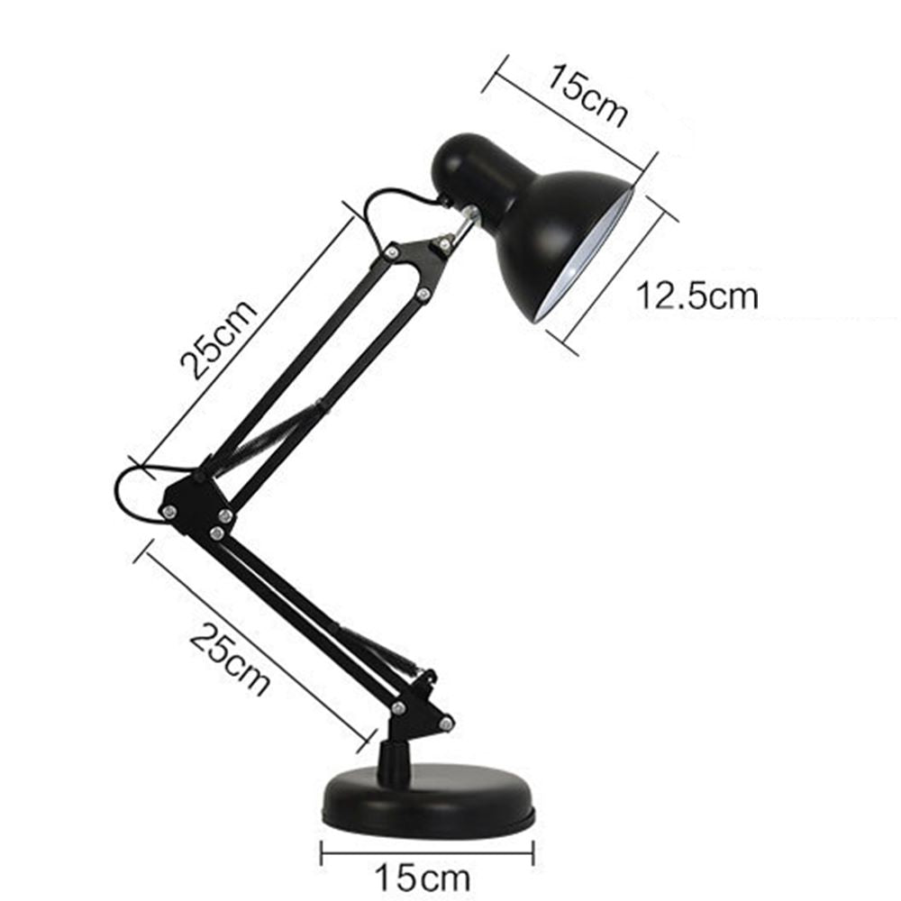 Lampara de mesa 2 en 1 metálica con brazo flexible graduable E27 S1250