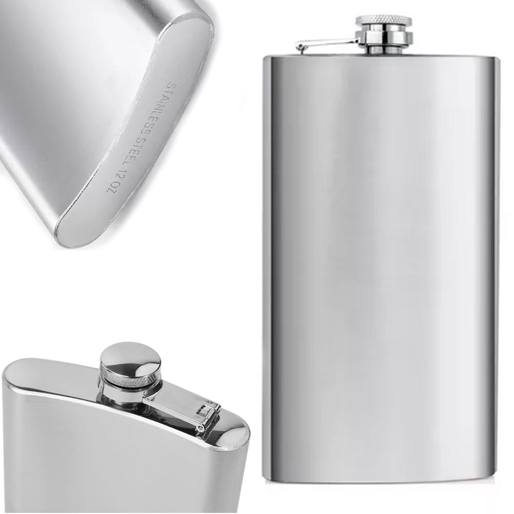 Licorera De Bolsillo 12oz Acero Inoxidable Petaca S1296