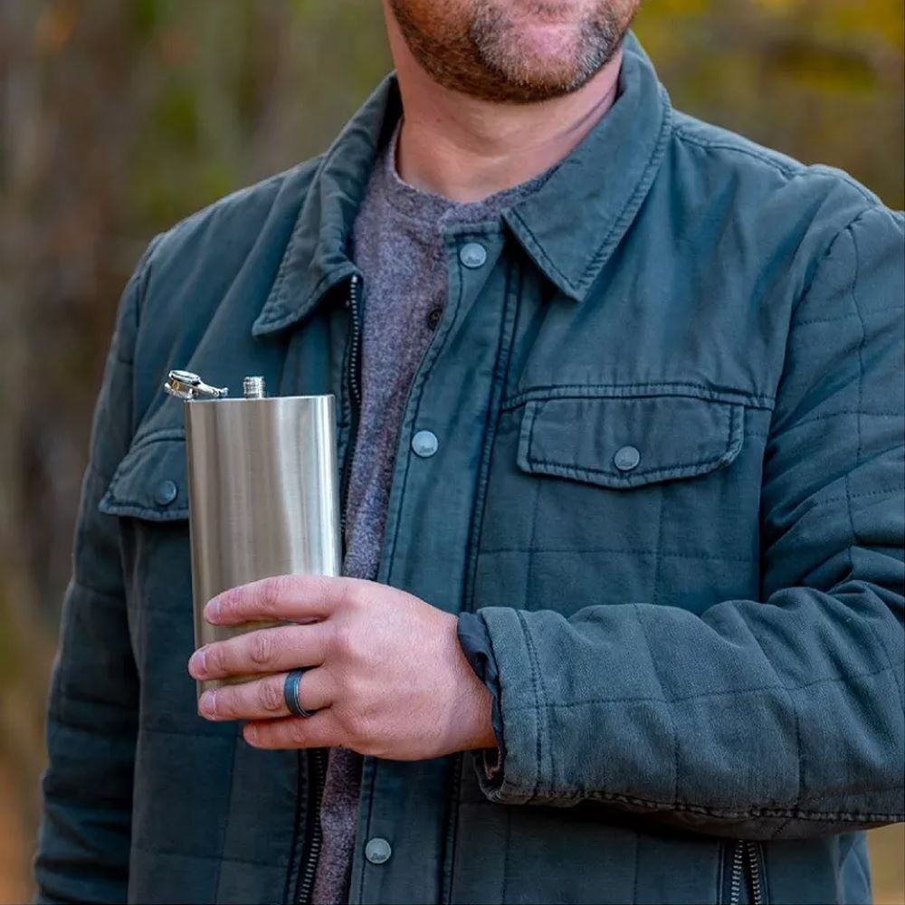 Licorera De Bolsillo 12oz Acero Inoxidable Petaca S1296